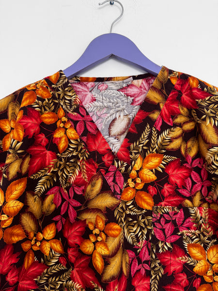 Floral autumn scrub - Size Medium