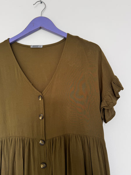 Olive babydoll dress - Size 12