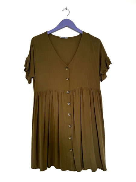 Olive babydoll dress - Size 12