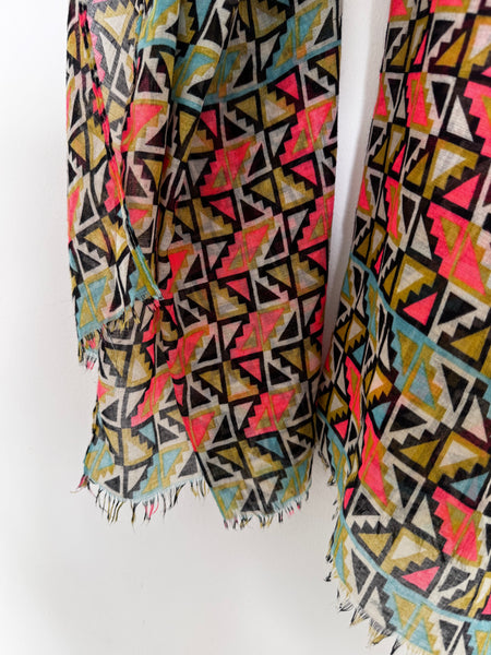 Aztec pattern scarf