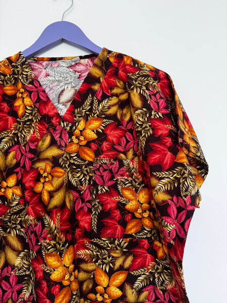 Floral autumn scrub - Size Medium