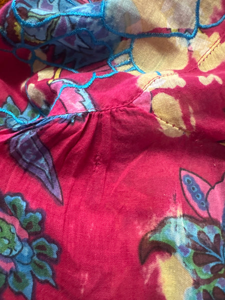 Pink babydoll long top - Size Large