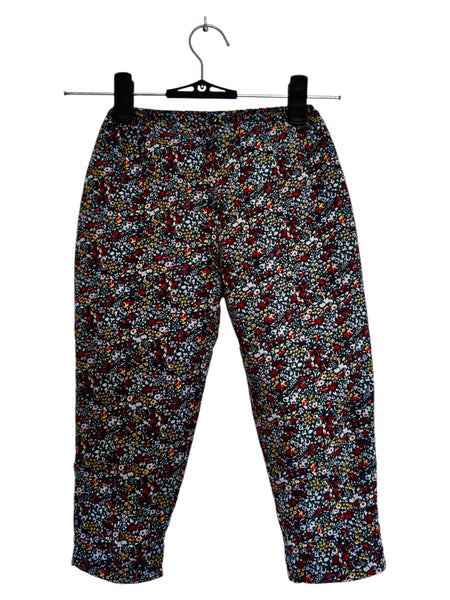 Forest green floral pants - 18-24mnths