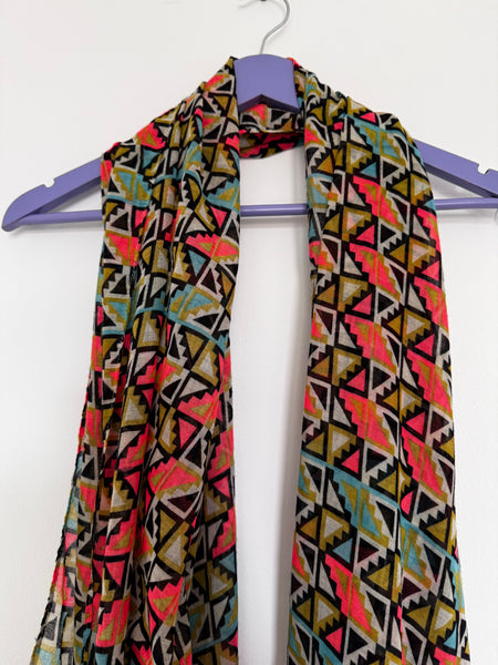 Aztec pattern scarf