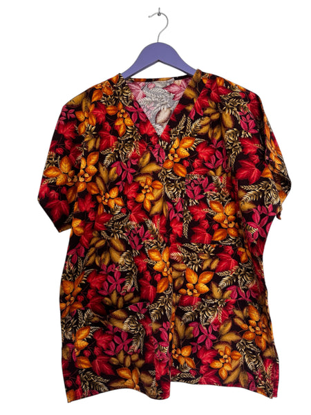 Floral autumn scrub - Size Medium