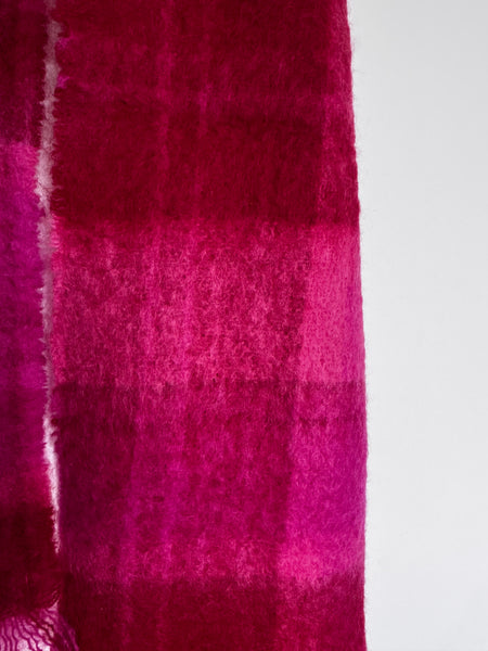 Hot pink fuzzy scarf