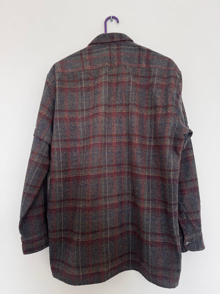 Grey plaid shirt - Size Large