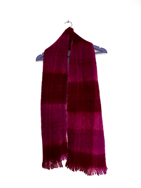 Hot pink fuzzy scarf
