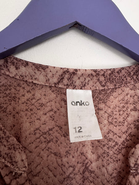 Mauve sheer dress - Size 12