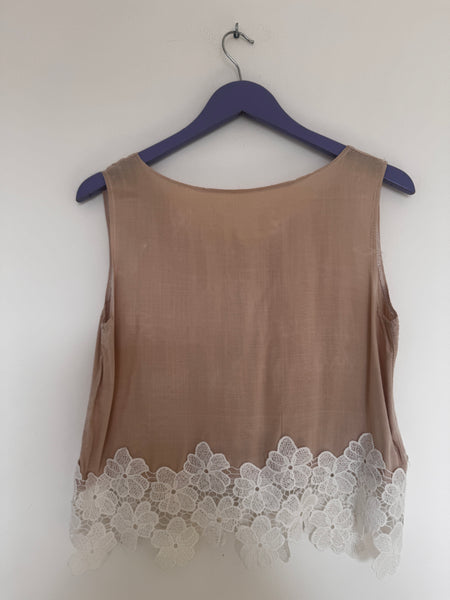 Beige lace top - Size Medium