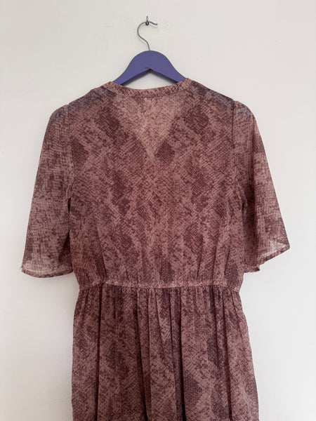 Mauve sheer dress - Size 12