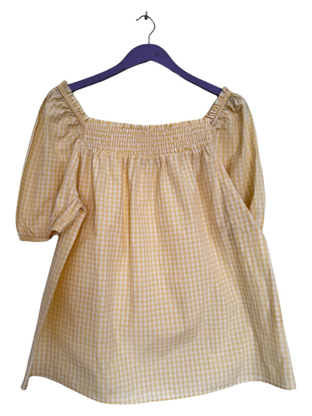 Butter yellow gingham - Size 18