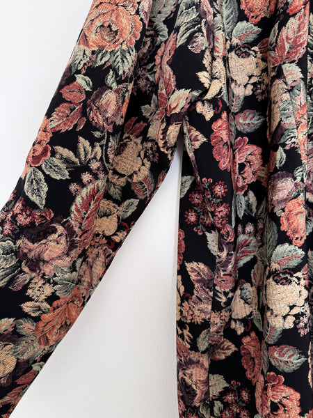 Black floral blouse - Size XXL