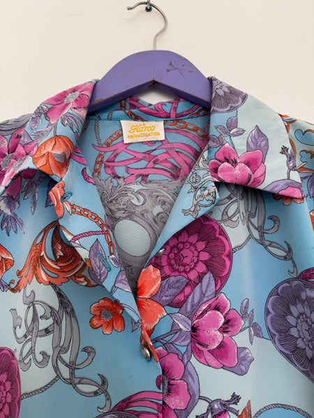 Blue vintage blouse - Size 40