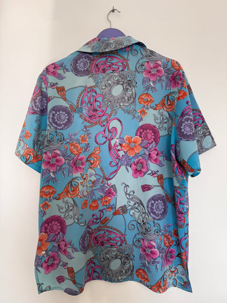 Blue vintage blouse - Size 40