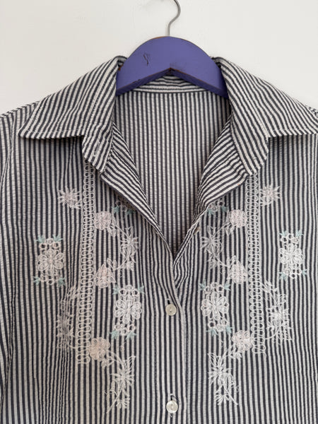 Stripy embroidered shirt - Size XL