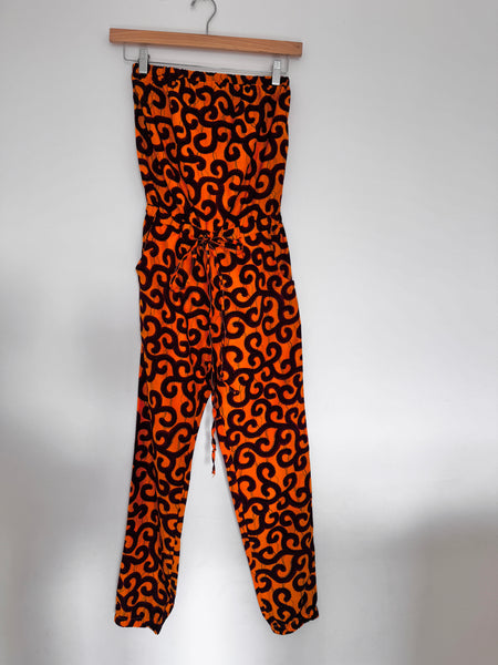 Orange boobtube jumpsuit - Size 30