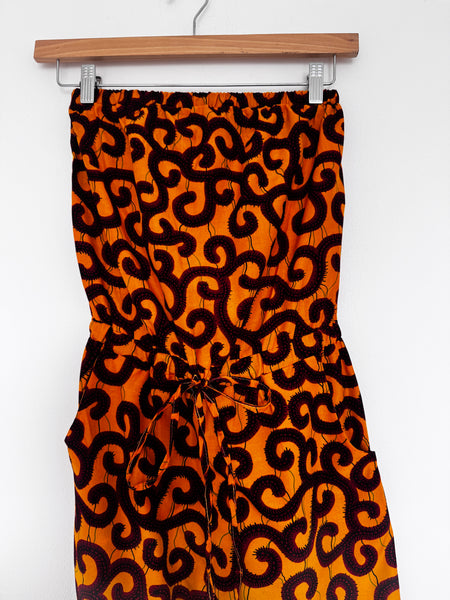 Orange boobtube jumpsuit - Size 30