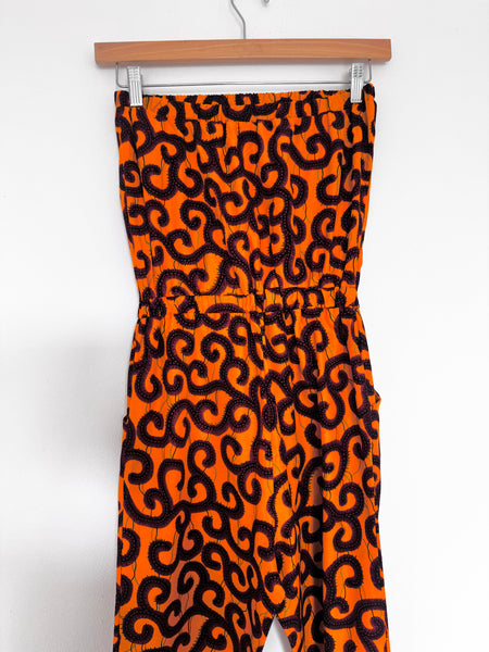 Orange boobtube jumpsuit - Size 30