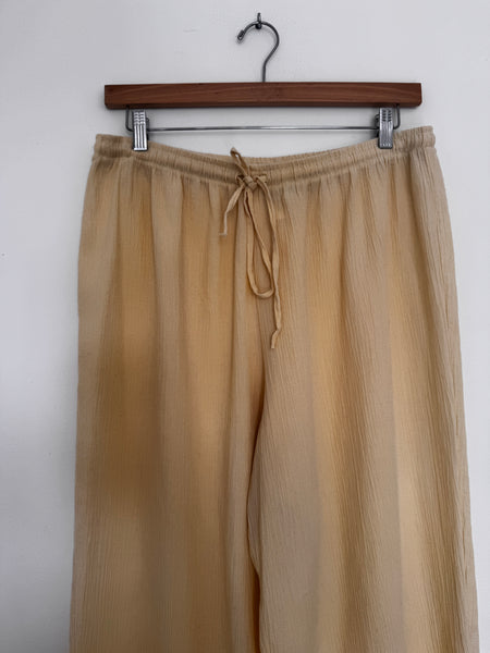 Butter yellow elasticated pants - Size 16