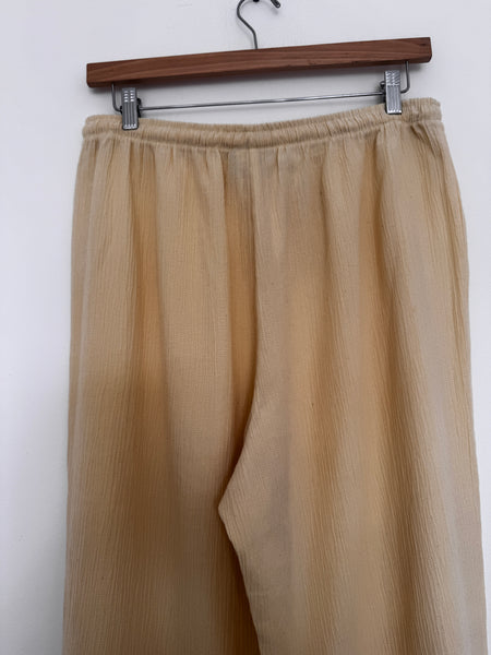 Butter yellow elasticated pants - Size 16