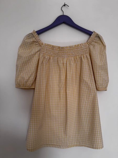 Butter yellow gingham - Size 18