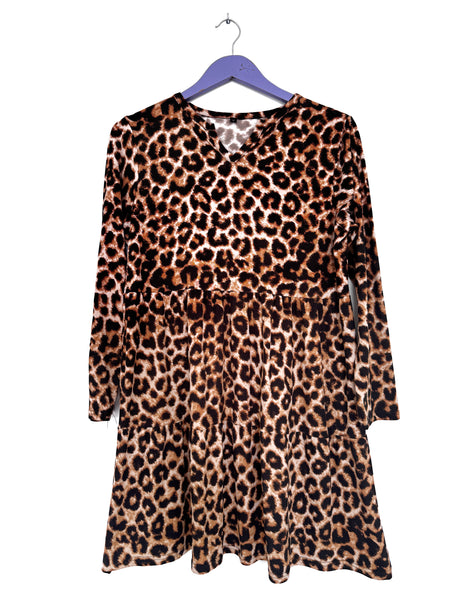 Animal print babydoll dress - Size Large