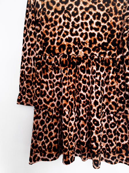 Animal print babydoll dress - Size Large