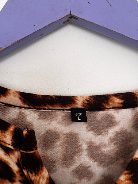 Animal print babydoll dress - Size Large
