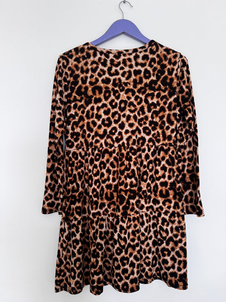 Animal print babydoll dress - Size Large