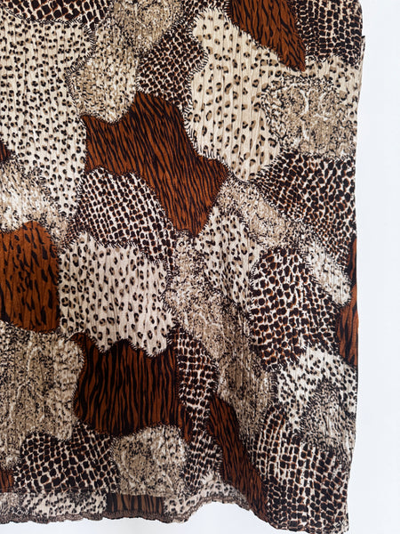 Brown crinkle top - Size Large