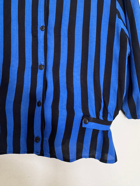 Blue stripy top - Size Large