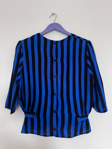 Blue stripy top - Size Large