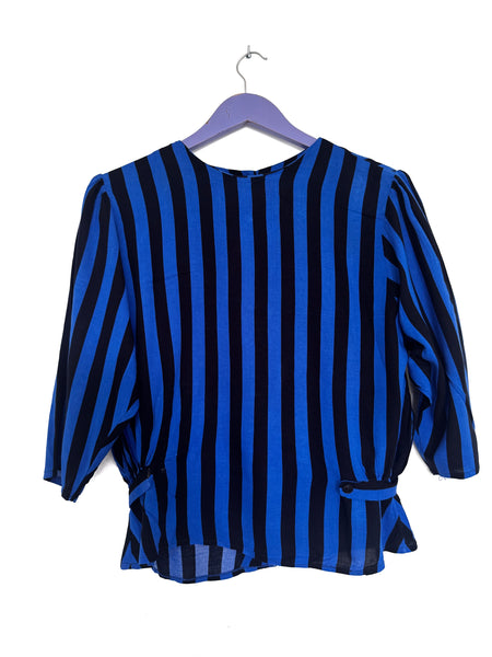 Blue stripy top - Size Large