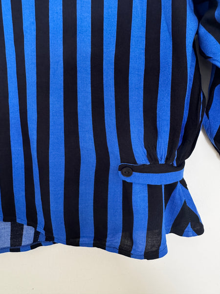 Blue stripy top - Size Large