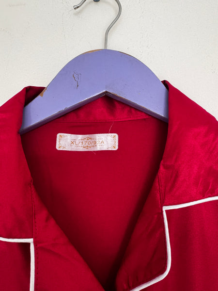 Red satin PJ set - Size XS