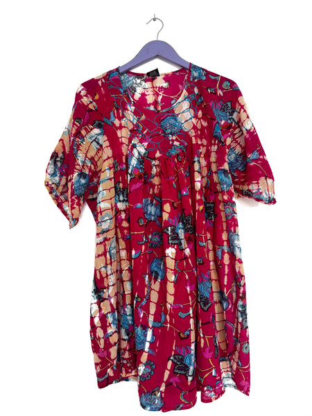 Pink babydoll long top - Size Large