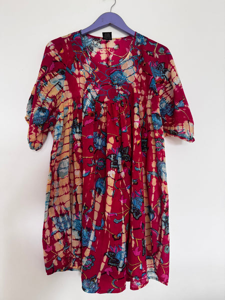 Pink babydoll long top - Size Large