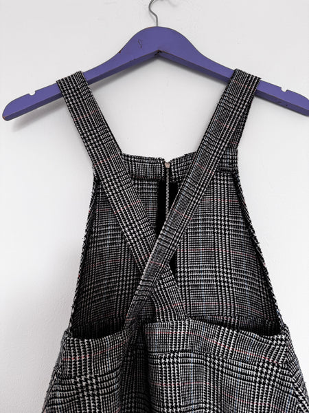 Plaid pinafore mini dress - Size 10