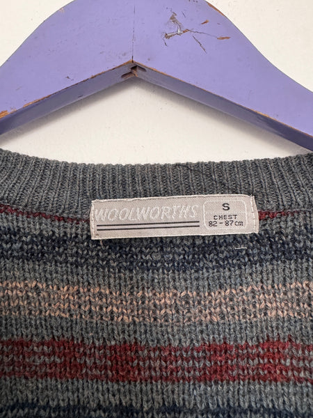 Dark grey grandpa knit - Size Small