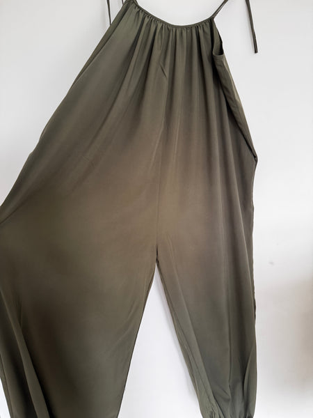 Dark olive jumpsuit - Size Small (fits S-L)