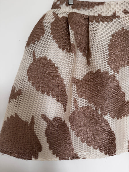 Feather taupe skirt - Size 36