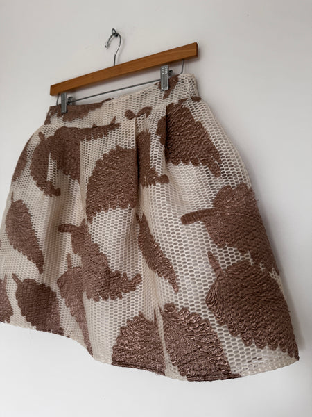 Feather taupe skirt - Size 36