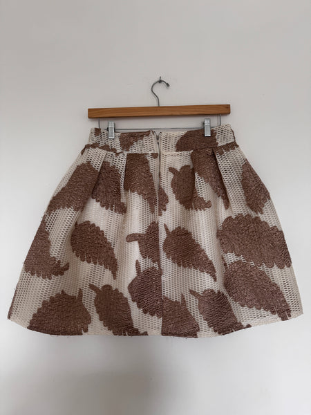 Feather taupe skirt - Size 36