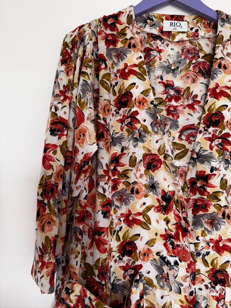 Floral light summer blazer - Size 44