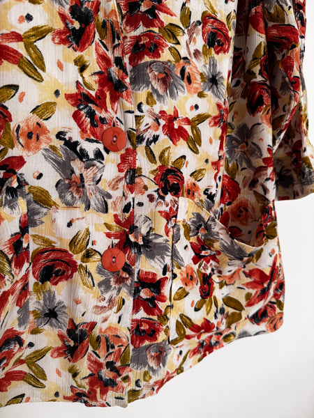 Floral light summer blazer - Size 44