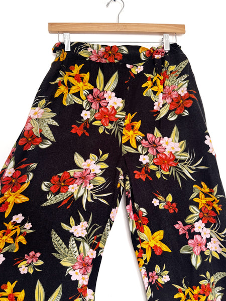 Black floral capris - Size 12