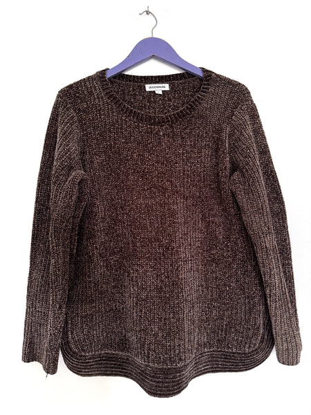 Dark rosewood velvet knit - Size Large