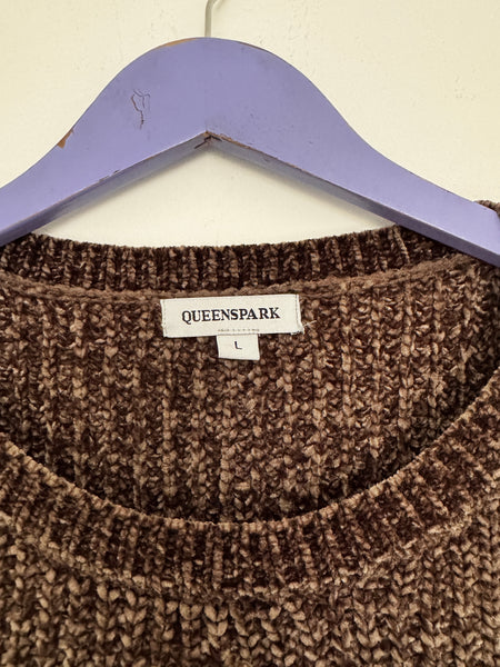 Dark rosewood velvet knit - Size Large