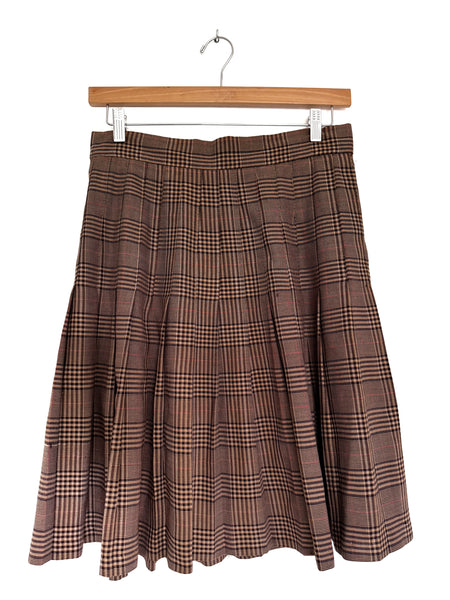 Brown tartan skirt - Size 16